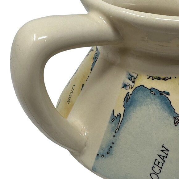 No Spill Travel Coffee Mug Passport to Adventure Map Atlas Vintage Applause - Picture 6 of 11